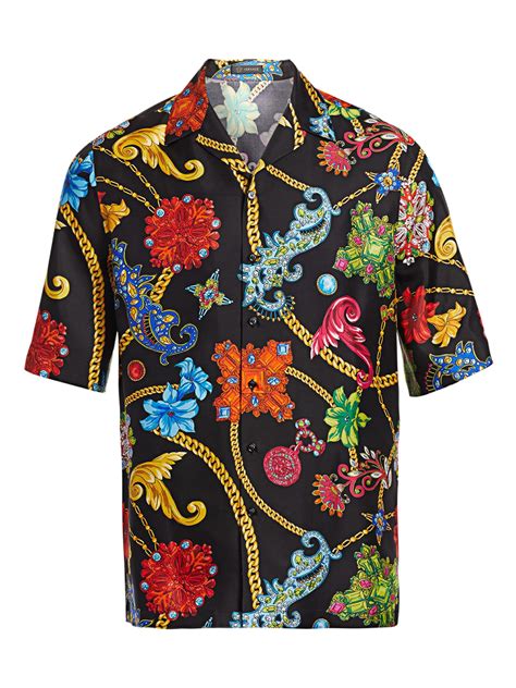 versace mens short sleeve shirts